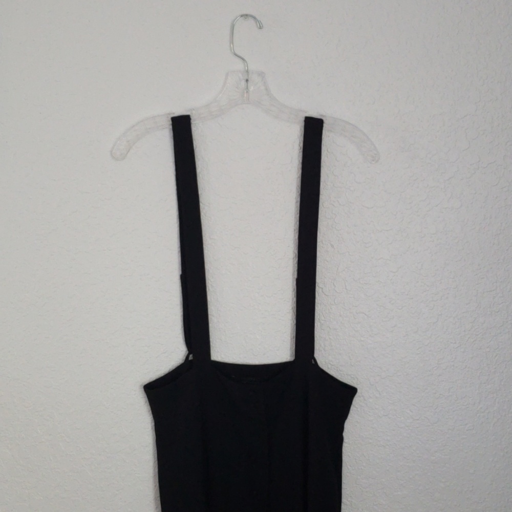 Forever21 Longline button up skirt w/suspenders